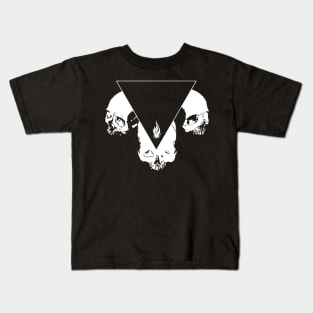 Skull Triple Flame Kids T-Shirt